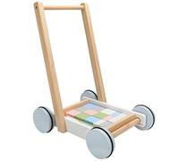 Trotteurs à pousser pour bébés de 6 à 12 mois, trotteur en bois d'apprentissage pousser et tirer, trotteur facile installer favorise les compétences de développement essentielles