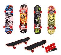 Trottifun - Set de Finger Skate - 031428 - Multicolore - Métal - Skateboard - Doigt - Jouet Enfant - Anniversaire - Cadeau - Planche à Roulette - 9,5 cm x 14 cm - À Partir de 3 Ans
