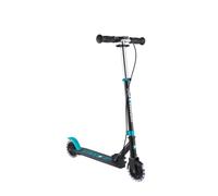 Globber Trottinette 2 roues Flow Element Junior Lights – Pliable, frein, dès 4 ans – Bleu Canard