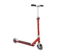 Globber Trottinette Flow Element Lights Pliable 2 roues enfants dès 5 ans et ados Rouge