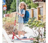 Trottinette 2 Roues Scoot Classic ? Guidon Réglable, Frein Arrière, Design Stable Rouge TU