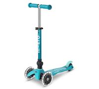 Micro | Mini Deluxe Pliable LED | Trottinette 3 Roues | Roues Avant LED | Guidon Ajustable | 2 à 5 Ans | Aqua