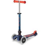 Trottinette 3 Roues Mini Micro Deluxe Bleu Marine Pliable LED Orange G