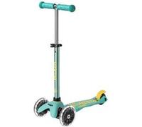 Micro Mobility Mini Micro Deluxe ECO LED Enfants Trottinette à trois roues Couleur menthe
