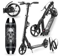 Trottinette à Deux Roues pour Jeunes Adultes - avec Amortisseur - HyperMotion Skyline - Noir, Aluminium - 100kg