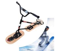 Trottinette à neige avec guidon rotatif à 360° | Traîneau de course à neige et planche à neige pliable pour enfants et adultes | Jouet d'hiver d'extérieur polyvalent : planche à neige et planche à