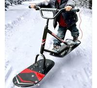 Trottinette à neige avec guidon rotatif à 360° | Traîneau de course à neige et planche à neige pliable pour enfants et adultes | Jouet d'hiver d'extérieur polyvalent : planche à neige et planche à