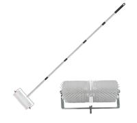 Trottinette à pointes, rouleau de 23 cm avec 5 tiges de liaison en acier inoxydable, rouleau de décompression pour béton autonivelant et pour éliminer les bulles d'époxy, taille ajustable 67,82-144,78