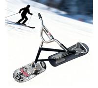 Trottinette à ski double avec skis rotatifs pour un contrôle agile et un design tout-terrain, idéal pour les sentiers damés et l'utilisation dans l'arrière-pays par les adultes et les adolescents