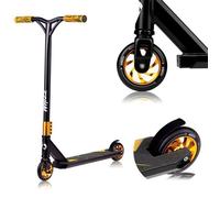 Trottinette acrobatique - LIONELO - Whizz - ABEC-9 - Guidon d'une seule pièce - Noir/Jaune