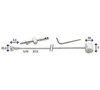 Trottinette de câble de frein arrière 2500mm galvanisé mamelon en V Ø1.8 et mamelon en T (sur carte)
