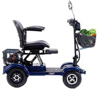 Trottinette de mobilité 2 places 380 W très résistante pour personnes âgées et adultes Capacité de 200 kg 48 V 20 Ah portable pliable avec éclairage LED