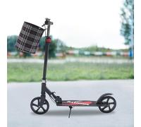 Trottinette de ville pliable pour adulte - Charge maximale : 150 kg - Avec panier et frein à main - Pour adultes et enfants
