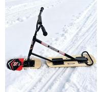 Trottinette des Neiges pour Adultes Et Familles : Stable Grâce À Sa Double Lame Et Sa Direction À 360°, en Aluminium Renforcé, Idéale pour Les Débutants Et Les Loisirs D’Hiver Woodn