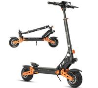 Trottinette électrique, 10pouces, Batterie 48v 20ah, Moteur 2 * 800w/45km/H, Max. 55/50 Km, Suspension à Basculeur + Amortisseur, Idéale pour Adultes, Trajets Domicile-Travail et Tout-Terrain
