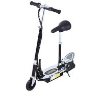 Trottinette Électrique 120 W Pliable Pour Enfants À Partir De 7 Ans Hauteur De Guidon Et Selle Réglable 12 Km/H Max. Noir Argent Noir