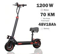 Trottinette électrique 1200 W moteur 48 V 18,2 Ah batterie pneus 11 pouces vitesse maximale 28 mph autonomie 43,5 miles mécanique VUFPRYE MX-14 Trottinette électrique tout-terrain 10" 48V 13Ah 45km/h