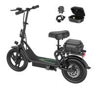 Trottinette électrique 500W avec siège et panier, ESBSPRO ,64 km d’autonomie, pneus 14”, 35km/h MAX, Pliable, APP