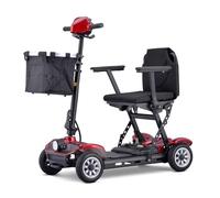 Trottinette électrique à 4 roues, pliable, chaise à 4 roues, matériau en alliage d'aluminium, charge 150 kg, avec chargeur et panier inclus