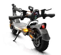 Trottinette Électrique Adulte CUNFON RZ800 - Anti-vol Empreinte, Pneus 10,5'' Tout-Terrain, Batterie 48V 18Ah, Freins Disque+Électronique, Autonomie 80 km，Charge maximale de 150 kg