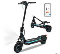 Trottinette Électrique Adulte Pliable EVERCROSS TECH A1 Pneu 10"" Moteur 500W 3 Mode Vitesses Avec Écran LED Bluetooth APP Bleu