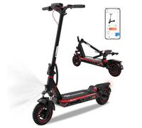 Trottinette Électrique Adulte Pliable EVERCROSS TECH A1 Pneu 10"" Moteur 500W 3 Mode Vitesses Écran LED Bluetooth APP Rouge