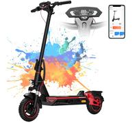 Trottinette électrique adulte pliable RCB TECH R10S - Batterie 48V 16.8Ah, Pneus 10"", APP, 1000W Peak, 45 km/h, Rouge