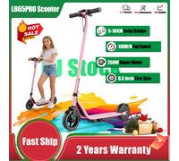 Trottinette électrique AOVOPRO LB65PRO pour enfants, 250W, 6,5 pouces, vitesse maximale de 15 km/h, autonomie de 5 à 16 km, rose et noir, Escooter Kids Escooter-250W Black