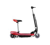 vidaXL Trottinette électrique avec selle et LED 120 W Rouge Rouge G