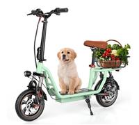 Trottinette Électrique avec Siège i12 Vert 500W 42V7.5Ah Autonomie 30-35km 12""Pneu Double absorption des chocs - iScooter
