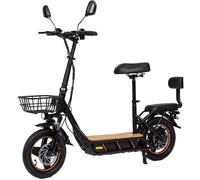 Trottinette Électrique avec Siège KuKirin C1 Pro - Autonomie 100 km - Moteur 500W - Pliable - Panier & Siège - EN 17128