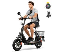 Trottinette électrique avec siège TWOFISH M5 PRO-E Batterie 48V13AH Autonomie 30KM Pneus 12*2.75"" Moteur 500W Vitesse 44KM/H Noir