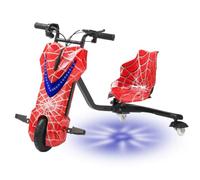 Trottinette électrique de drift 36 V pour enfants de 8 ans et plus 8in-B | Tricycle de drift à 3 roues avec roues arrière lumineuses LED, 3 modes de vitesse et siège réglable pour le jardin ou l'aire