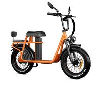 Trottinette électrique DrveTion ET20 avec 2 places et rétroviseur arrière - orange