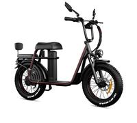 Trottinette électrique DrveTion ET20 avec 2 places et rétroviseur - noire