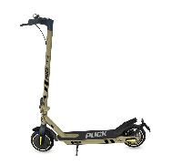 Trottinette électrique Ecoxtrem PUCK 36V 350W, 25 km/h, autonomie 35 km, pneus 10 , pliable, homologuée DGT, couleur Camel