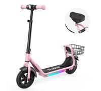Trottinette électrique enfant 2-en-1 iScooter iK7 avec siège amovible et panier - rose