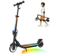 Trottinette Électrique Enfant 6-14 Ans SR-K3max,Vitesses 12 km/h, Moteur 200W,Autonomie 13km,Hauteur Réglable,Lumineuse Multicolore