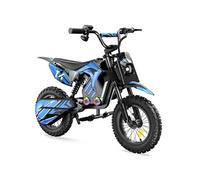 Trottinette électrique enfant A14 Bleu 14" - Moteur 500 W, autonomie 22 km, 3 modes de vitesse, haut-parleur Bluetooth, plaisir tout-terrain sécurisé