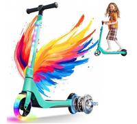 Trottinette électrique enfant âge 6-8-10 Ans Seul 5.5 kg Hauteur ajustable Cadeau pour Enfant et Ados Vert