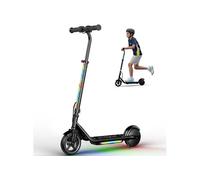 Trottinette Electrique Enfant K2Pro Noir,3 Vitesses (5/10/16 km/h),Moteur 150W, Pneus 6'',LED Multicolores, 6-12 Ans