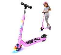 Trottinette Electrique Enfants 6-10 Ans - LED - néons colorés - Hauteur Réglables Cadeau idéal-YD531-Rose