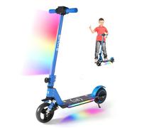 Trottinette électrique Enfants Avec Absorption Des Chocs - 130W - 14 Km/h - 8Km - Pliable - écran LCD - Lumière de pédale - Bleu