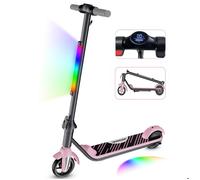 Trottinette électrique Enfants F602 - Pliable - Vitesse 12km/h - Autonomie 5-7km - Écran LED - Lumière Avant - Cadeau idéal - Rose