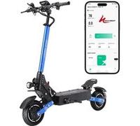 Trottinette électrique Halo Knight T108, batterie 52 V 28,8 Ah, double moteur, noir et bleu bleu