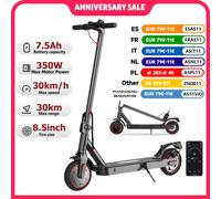 Trottinette électrique iScooter 350W, moteur 36V7.5Ah, autonomie 30 km, pneus nid d'abeille 8,5 pouces, avec application et écran ECO. i9