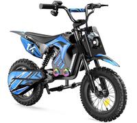 Trottinette Électrique iScooter A14 pour Enfants (6+) - 500W, 3 Vitesses Réglables, Freins Sécurisés, LEDs Amusantes -BLEU