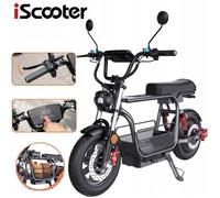 Trottinette électrique iScooter DX5 - Autonomie de 72 km - 4 vitesses - Panier amovible - 1500 W - terrain et urbain