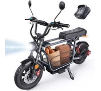 Trottinette électrique iScooter DX5 Avec siège/Panier/Sac-1500W-72 km-4 vitesses-55KM/H-48 V 15,6 Ah-Fonction antivol-Tout terrain