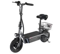 Trottinette Électrique iScooter F2 - Moteur 500W - Batterie 36V 7,8Ah - Pneus 10"" - Autonomie 30km - Avec Siège et Panier Arrière